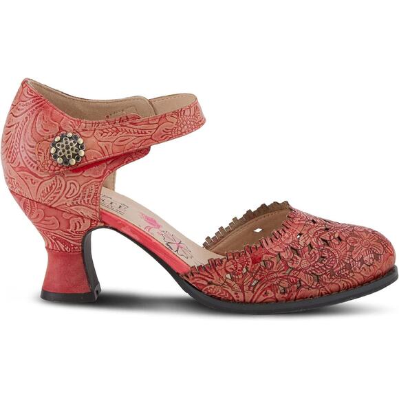 L'Artiste by Spring Step Visionary Leather Mary Jane Shoe - Red NEW - Picture 4 of 7